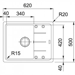 Кухонная мойка Fragranit Franke Basis BFG 611-62 оникс 114.0280.847 купить в Санкт-Петербурге и Москве