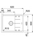 Кухонная мойка Fragranit Franke Basis BFG 611-62 графит 114.0280.845 купить в Санкт-Петербурге и Москве