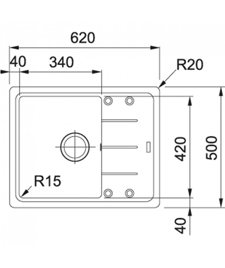 Кухонная мойка Fragranit Franke Basis BFG 611-62 графит 114.0280.845 купить в Санкт-Петербурге и Москве
