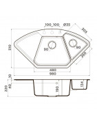 Кухонная мойка Artgranit Omoikiri Yonaka 98-C-BL черный 4993716 купить в Санкт-Петербурге и Москве