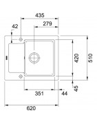 Кухонная мойка Franke Maris MRK 611-62 антрацит 124.0380.345 купить в Санкт-Петербурге и Москве