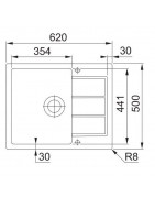 Кухонная мойка Tectonite Franke Sirius SID 611-62/44 полярный белый 114.0489.208 купить в Санкт-Петербурге и Москве