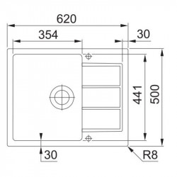 Кухонная мойка Tectonite Franke Sirius SID 611-62/44 полярный белый 114.0489.208 купить в Санкт-Петербурге и Москве