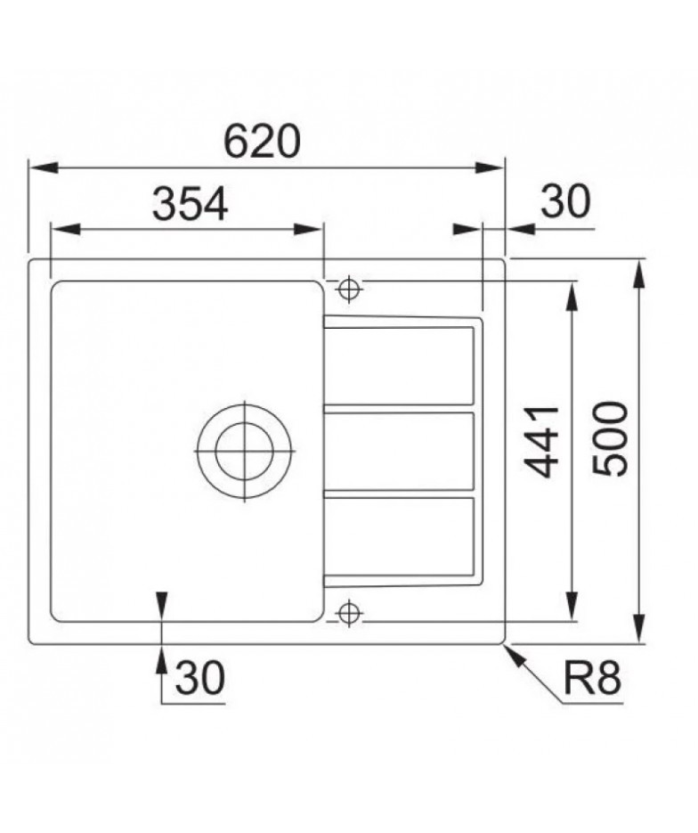 Кухонная мойка Tectonite Franke Sirius SID 611-62/44 полярный белый 114.0489.208 купить в Санкт-Петербурге и Москве