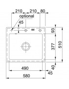 Кухонная мойка Fraceram Franke Mythos MTK 610-58 жемчужно-серый 124.0380.249 купить в Санкт-Петербурге и Москве