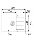 Кухонная мойка Tectonite Franke Sirius SID 611-62/44 оникс 114.0489.210 купить в Санкт-Петербурге и Москве