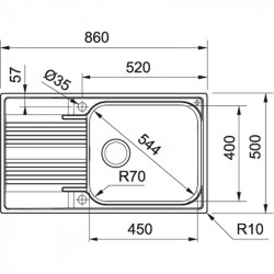 Кухонная мойка Franke Smart SRX 611-86 XL полированная сталь 101.0368.321 купить в Санкт-Петербурге и Москве