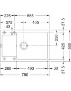 Кухонная мойка Fragranit Franke Maris MRG 611-78/49 оникс 114.0369.154 купить в Санкт-Петербурге и Москве