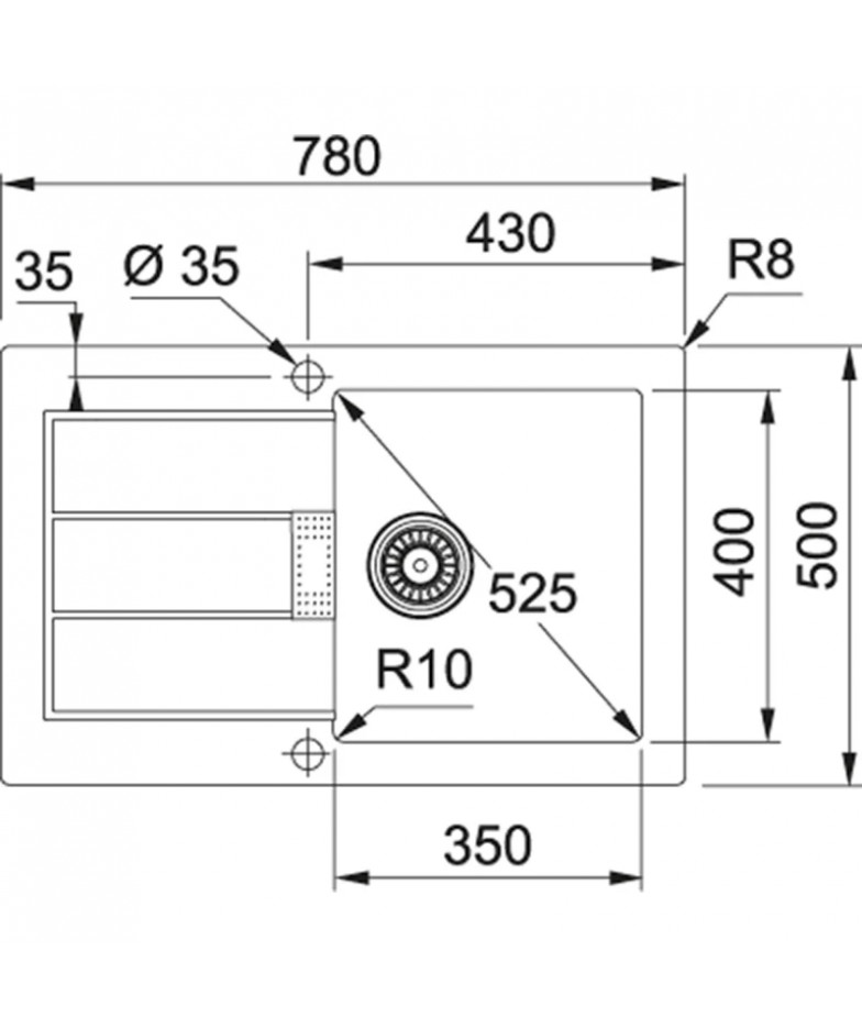 Кухонная мойка Tectonite Franke Sirius SID 611-78 кофе 114.0443.348 купить в Санкт-Петербурге и Москве