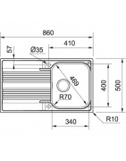 Кухонная мойка Franke Smart SRX 611-86 полированная сталь 101.0368.249 купить в Санкт-Петербурге и Москве