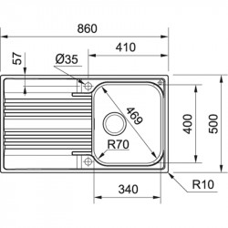 Кухонная мойка Franke Smart SRX 611-86 полированная сталь 101.0368.249 купить в Санкт-Петербурге и Москве