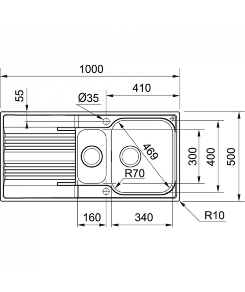 Кухонная мойка Franke Smart SRX 651 полированная сталь 101.0368.322 купить в Санкт-Петербурге и Москве