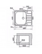 Кухонная мойка Teka Princess 580.500 1B ½D декоративная сталь 40109615 купить в Санкт-Петербурге и Москве