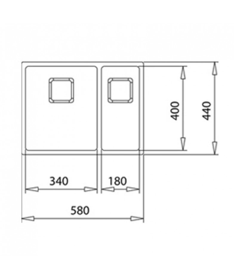 Кухонная мойка Teka Flexlinea RS15 2B 580 полированная сталь 115030010 купить в Санкт-Петербурге и Москве