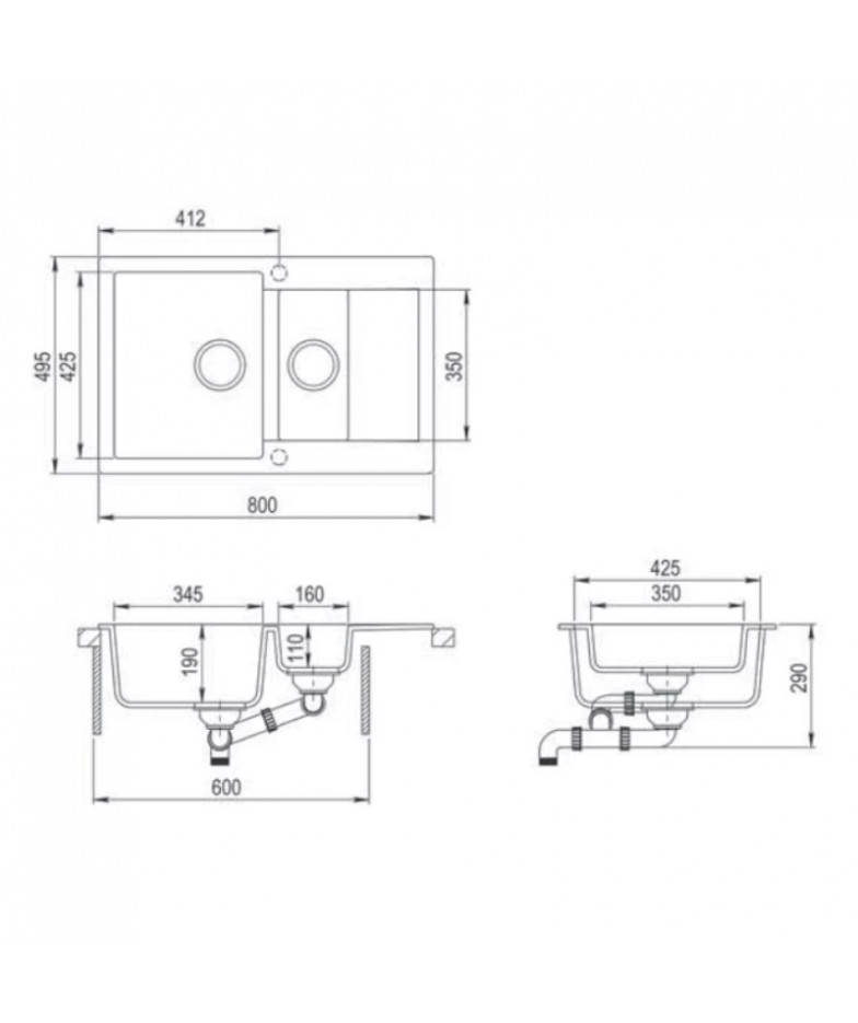 Кухонная мойка Teka Clivo 60 B-TQ песочный 40148023 купить в Санкт-Петербурге и Москве