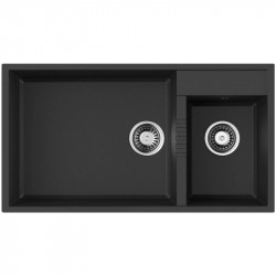 Кухонная мойка Tetogranit Omoikiri Tedori 85-2-U-BL черный 4993940 купить в Санкт-Петербурге и Москве
