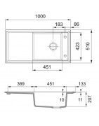 Кухонная мойка Fraceram Franke Ambion ABK 611-100 графит 124.0515.574 купить в Санкт-Петербурге и Москве