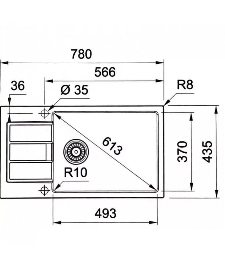 Кухонная мойка Tectonite Franke Sirius S2D 611-78 XL /435 белый 143.0628.357 купить в Санкт-Петербурге и Москве