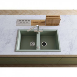 Кухонная мойка Artceramic Omoikiri Kitagawa 86-2-GR ленинградский серый 4993491 купить в Санкт-Петербурге и Москве