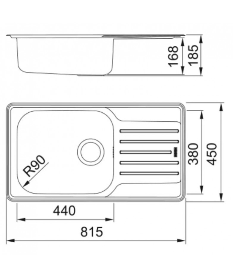 Кухонная мойка Franke Lausanne LNX 611-44 нержавеющая сталь 101.0689.948 купить в Санкт-Петербурге и Москве