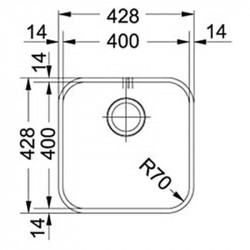 Кухонная мойка Franke Savanna SVX 110-40 полированная сталь 122.0336.231 купить в Санкт-Петербурге и Москве