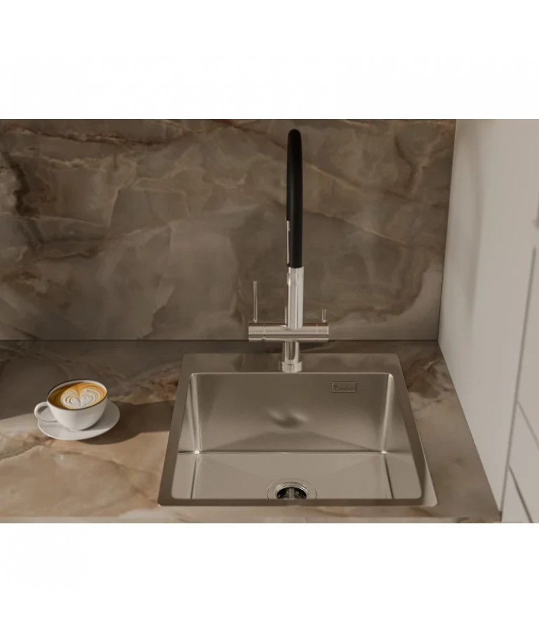Кухонная мойка Rivelato Rinox 4450 44x50 см, нержавеющая сталь купить в Санкт-Петербурге и Москве
