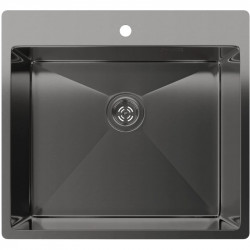 Кухонная мойка Rivelato Rinox 5450  PVD black 54x50 см, черный купить в Санкт-Петербурге и Москве