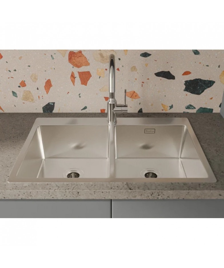 Кухонная мойка Rivelato Rinox 7450 2В 74x50 см, нержавеющая сталь купить в Санкт-Петербурге и Москве