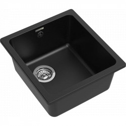 Кухонная мойка Rivelato Berkana BK-35 nero 41x46 см, черный купить в Санкт-Петербурге и Москве