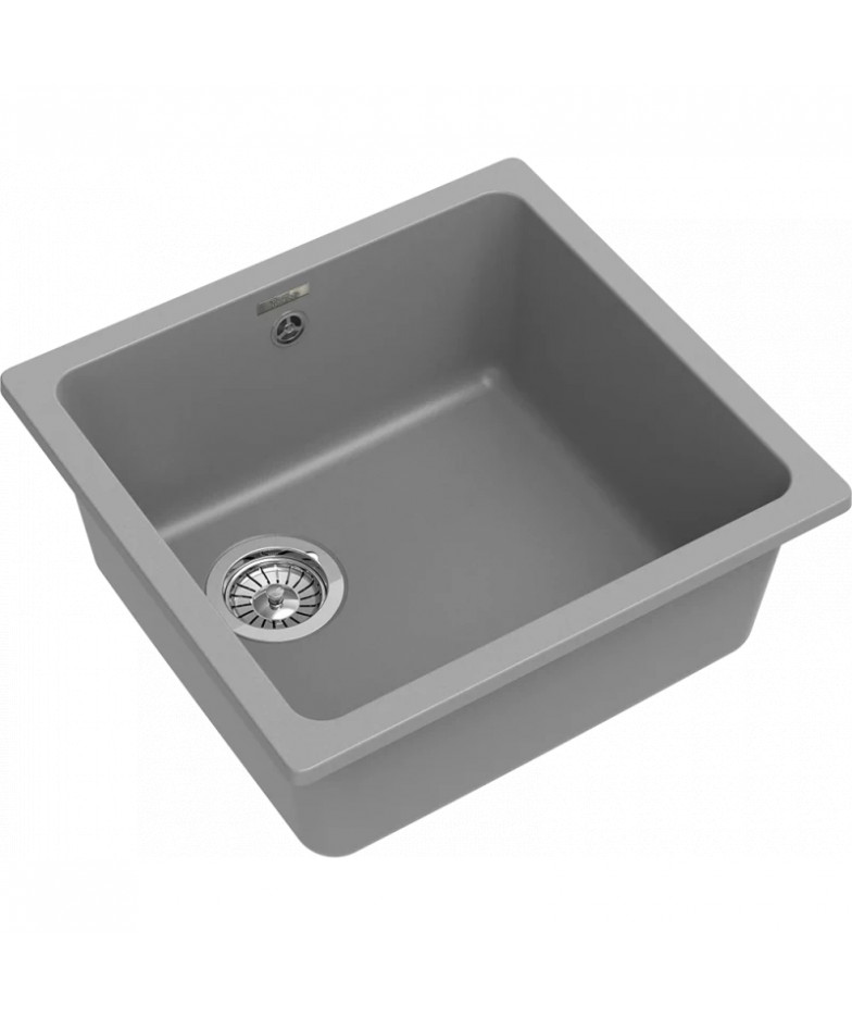 Кухонная мойка Rivelato Berkana BK-45 grigio metallizzato 49x46 см, серый металлик купить в Санкт-Петербурге и Москве