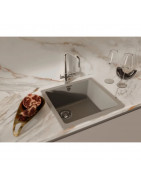 Кухонная мойка Rivelato Berkana BK-45 grigio metallizzato 49x46 см, серый металлик купить в Санкт-Петербурге и Москве