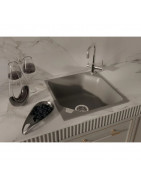 Кухонная мойка Rivelato Locus LS-50 grigio metallizzat 50x50 см, серый металлик купить в Санкт-Петербурге и Москве