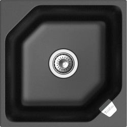 Кухонная мойка Rivelato Locus LS-50 nero 50x50 см, черный купить в Санкт-Петербурге и Москве