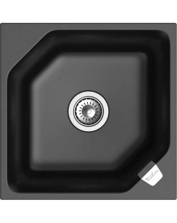 Кухонная мойка Rivelato Locus LS-50 nero 50x50 см, черный купить в Санкт-Петербурге и Москве