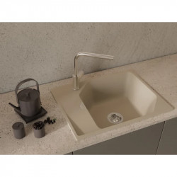 Кухонная мойка Rivelato Locus LS-65 beige scuro 65x50 см, тёмно-бежевый купить в Санкт-Петербурге и Москве