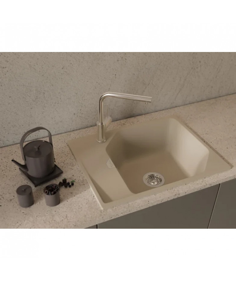 Кухонная мойка Rivelato Locus LS-65 beige scuro 65x50 см, тёмно-бежевый купить в Санкт-Петербурге и Москве