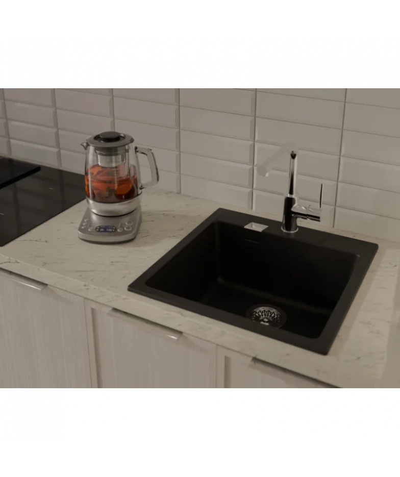 Кухонная мойка Rivelato Raum RM-50 nero 50x51 см, черный купить в Санкт-Петербурге и Москве