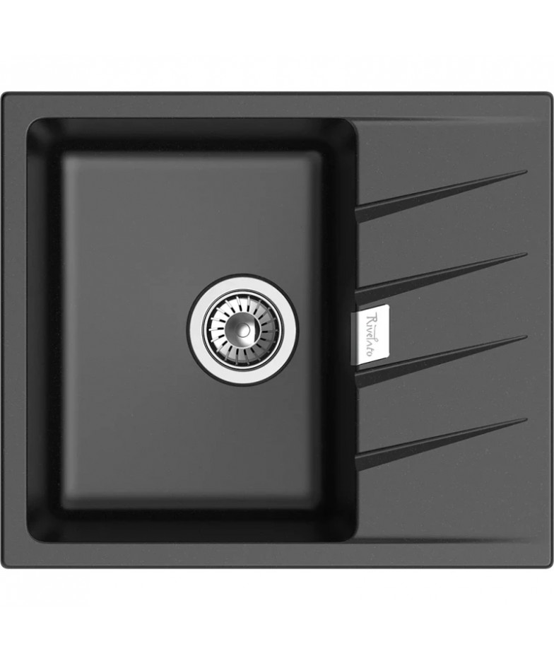 Кухонная мойка Rivelato Raum RM-58 nero 58x50 см, черный купить в Санкт-Петербурге и Москве