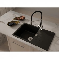 Кухонная мойка Rivelato Raum RM-78 nero 78x50 см, черный купить в Санкт-Петербурге и Москве