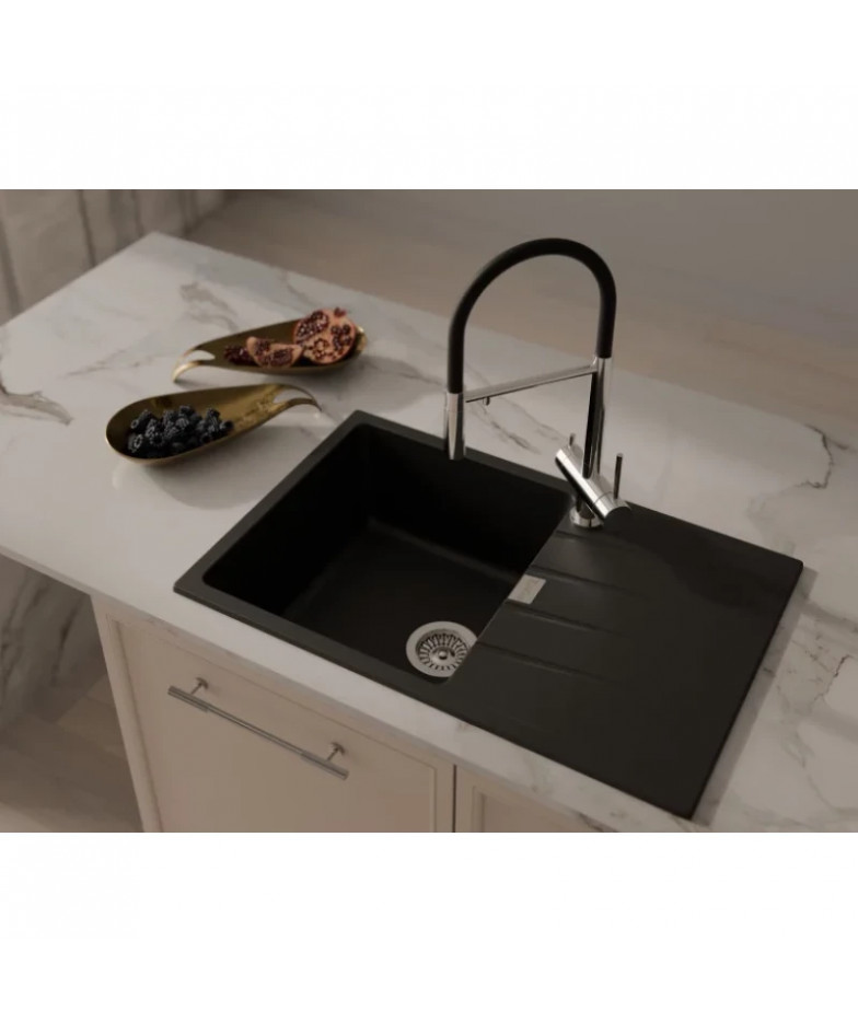 Кухонная мойка Rivelato Raum RM-78 nero 78x50 см, черный купить в Санкт-Петербурге и Москве