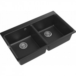 Кухонная мойка Rivelato Axel X-90-2D antracite 87x52 см, антрацит купить в Санкт-Петербурге и Москве