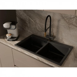 Кухонная мойка Rivelato Axel X-90-2D antracite 87x52 см, антрацит купить в Санкт-Петербурге и Москве