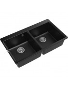 Кухонная мойка Rivelato Axel X-90-2D nero 87x52 см, черный купить в Санкт-Петербурге и Москве
