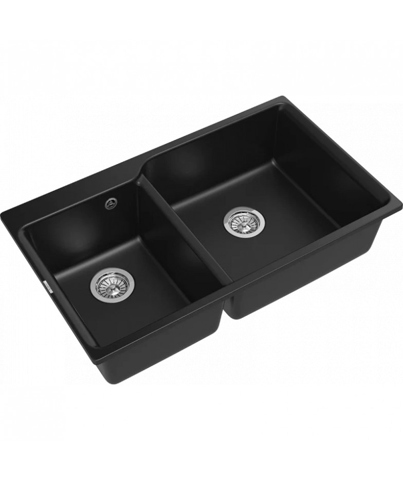 Кухонная мойка Rivelato Axel X-90D antracite 87x52 см, антрацит купить в Санкт-Петербурге и Москве
