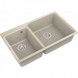 Кухонная мойка Rivelato Axel X-90D beige scuro 87x52 см, тёмно-бежевый купить в Санкт-Петербурге и Москве