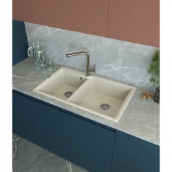 Кухонная мойка Rivelato Axel X-90D beige scuro 87x52 см, тёмно-бежевый купить в Санкт-Петербурге и Москве