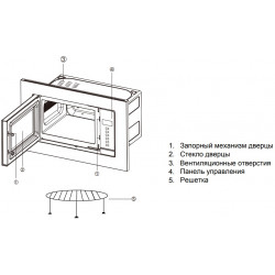 Встраиваемая микроволновая печь Graude MWGK 38.1 EL Classic