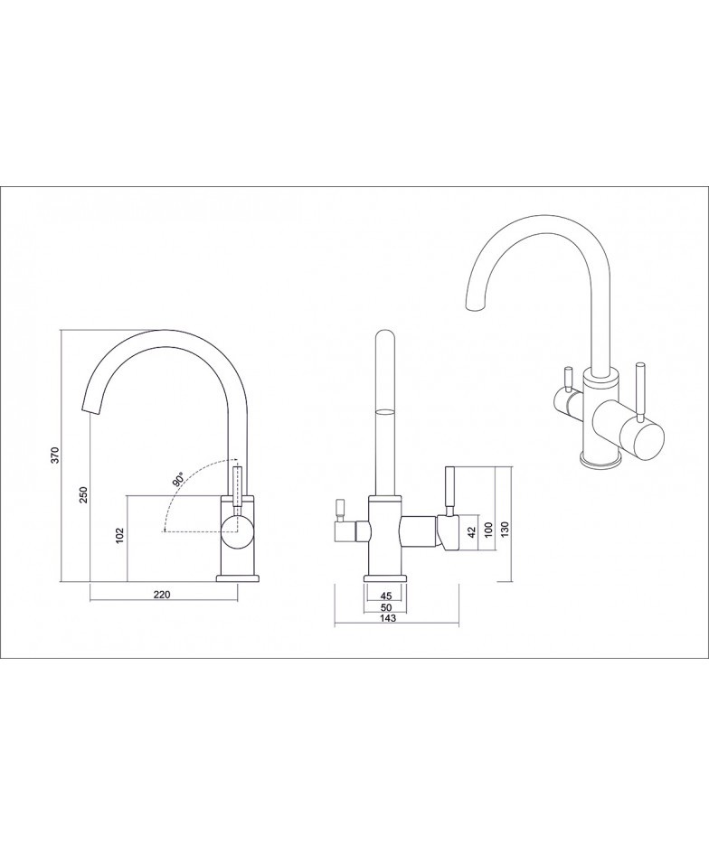 Смеситель EMAR EC-3007 Хром