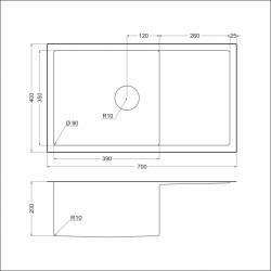 Кухонная мойка EMAR EMB-124 PVD Nano Golden