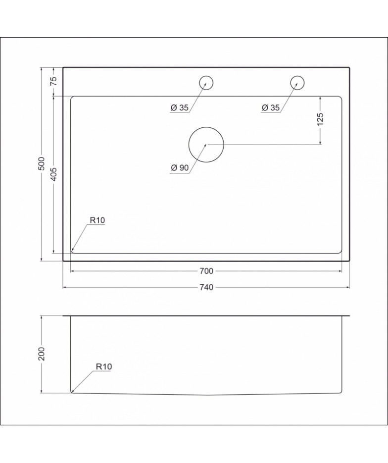Кухонная мойка EMAR EMB-125A PVD Nano Dark